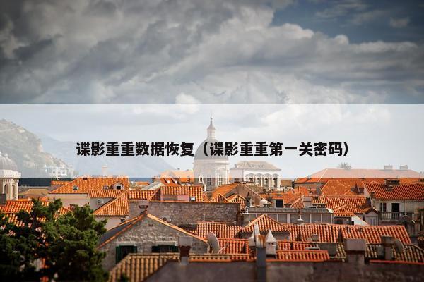 谍影重重数据恢复（谍影重重第一关密码）