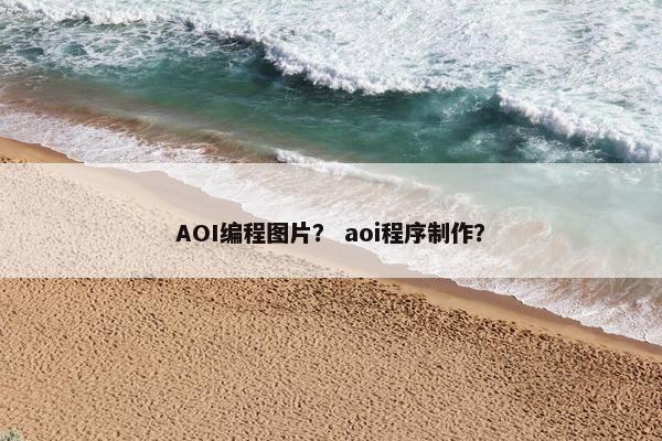 AOI编程图片？ aoi程序制作？