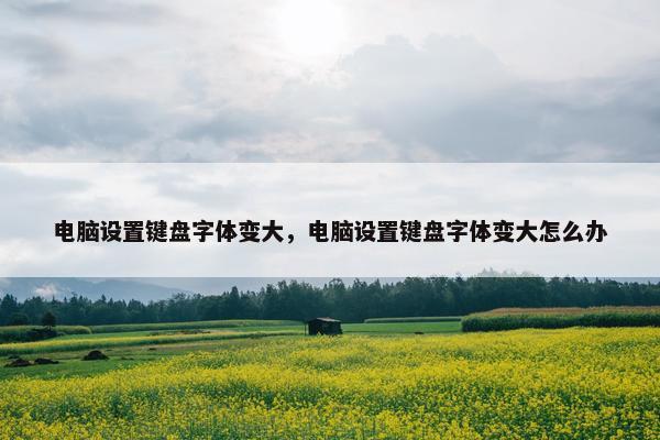 电脑设置键盘字体变大，电脑设置键盘字体变大怎么办