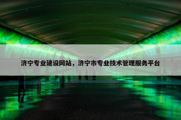 济宁专业建设网站，济宁市专业技术管理服务平台