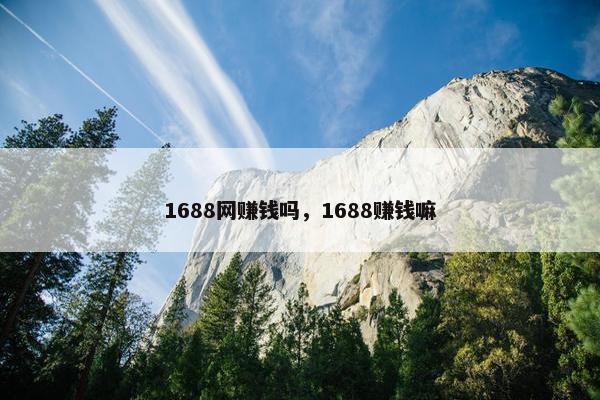 1688网赚钱吗，1688赚钱嘛