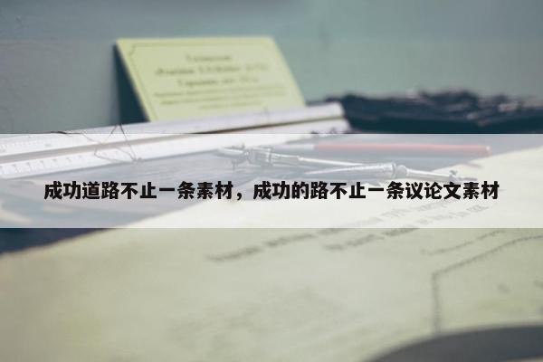 成功道路不止一条素材，成功的路不止一条议论文素材