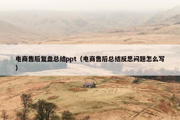 电商售后复盘总结ppt（电商售后总结反思问题怎么写）