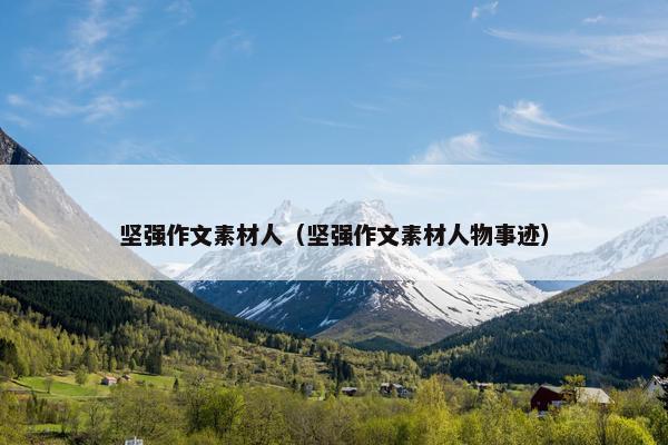 坚强作文素材人（坚强作文素材人物事迹）