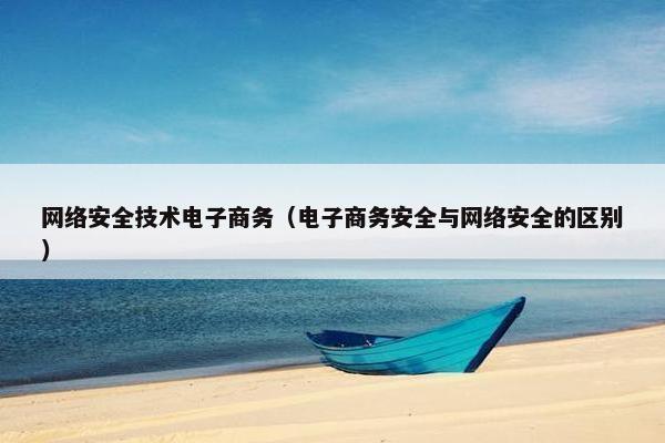 网络安全技术电子商务（电子商务安全与网络安全的区别）