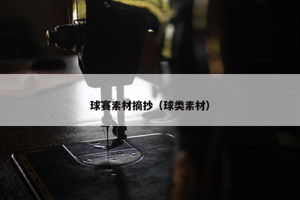 球赛素材摘抄（球类素材）