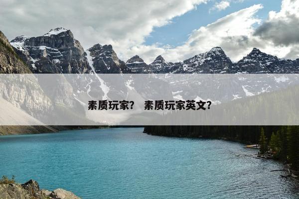 素质玩家？ 素质玩家英文？