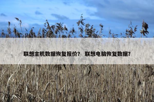 联想主机数据恢复报价？ 联想电脑恢复数据？