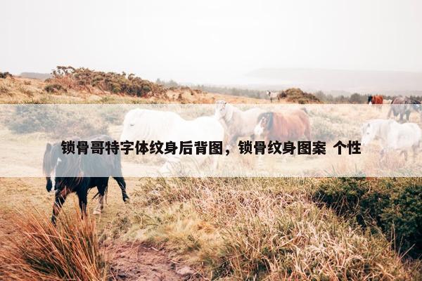 锁骨哥特字体纹身后背图，锁骨纹身图案 个性