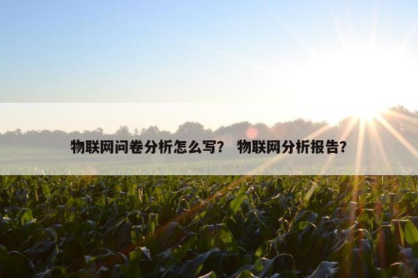 物联网问卷分析怎么写？ 物联网分析报告？