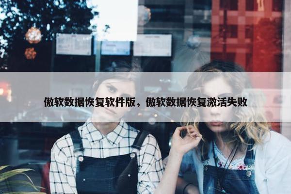傲软数据恢复软件版，傲软数据恢复激活失败