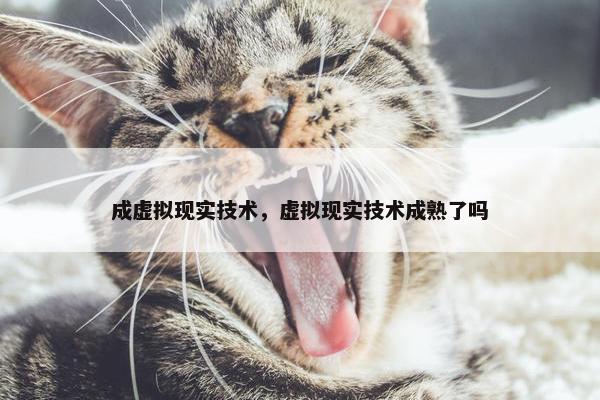 成虚拟现实技术，虚拟现实技术成熟了吗