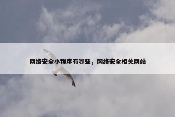 网络安全小程序有哪些，网络安全相关网站
