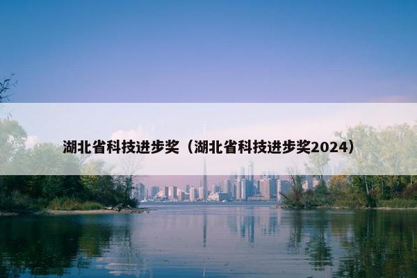 湖北省科技进步奖（湖北省科技进步奖2024）