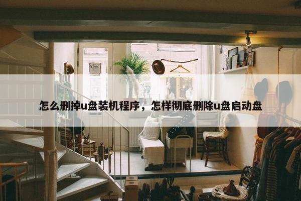 怎么删掉u盘装机程序，怎样彻底删除u盘启动盘