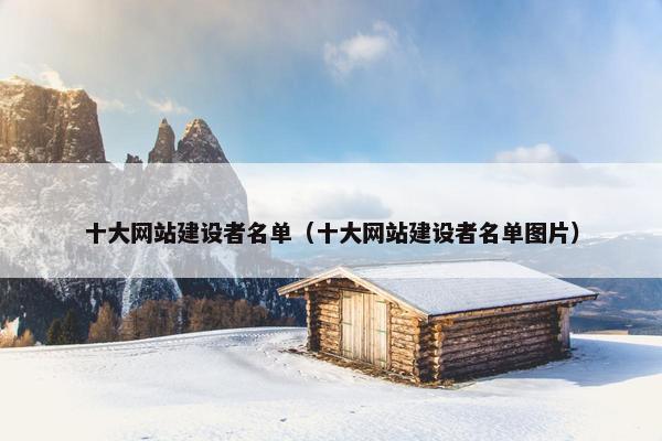 十大网站建设者名单（十大网站建设者名单图片）
