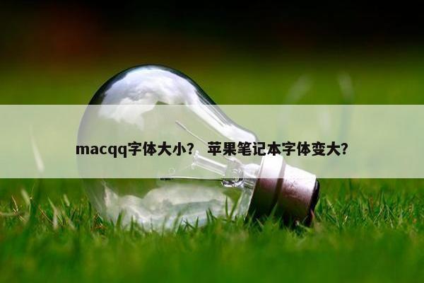 macqq字体大小？ 苹果笔记本字体变大？