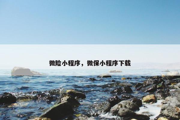 微险小程序，微保小程序下载