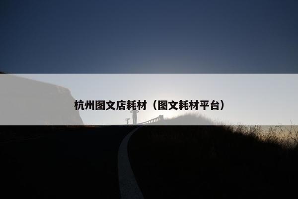 杭州图文店耗材（图文耗材平台）
