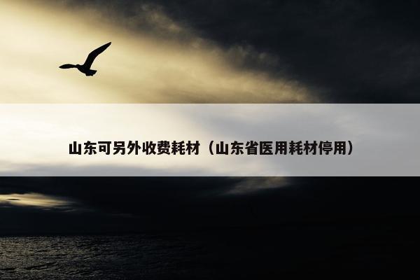 山东可另外收费耗材（山东省医用耗材停用）