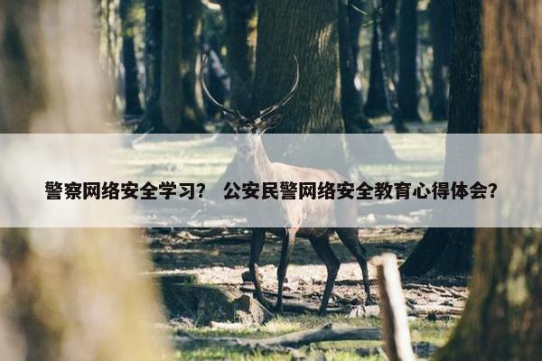 警察网络安全学习？ 公安民警网络安全教育心得体会？