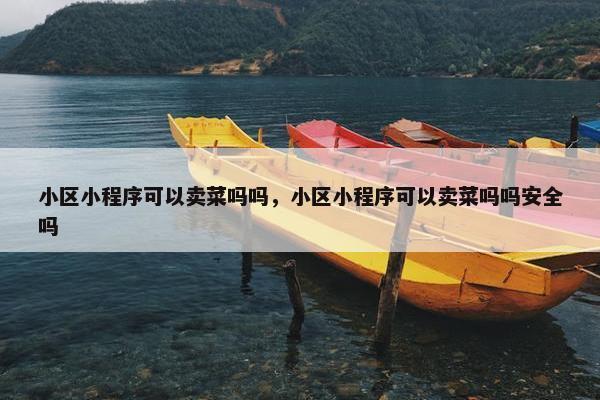 小区小程序可以卖菜吗吗，小区小程序可以卖菜吗吗安全吗