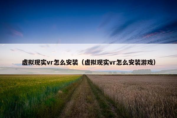 虚拟现实vr怎么安装（虚拟现实vr怎么安装游戏）