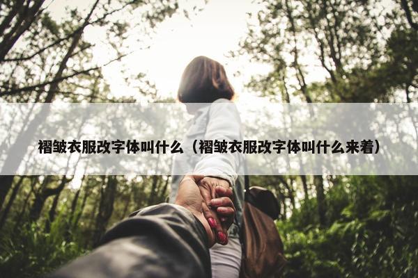 褶皱衣服改字体叫什么（褶皱衣服改字体叫什么来着）