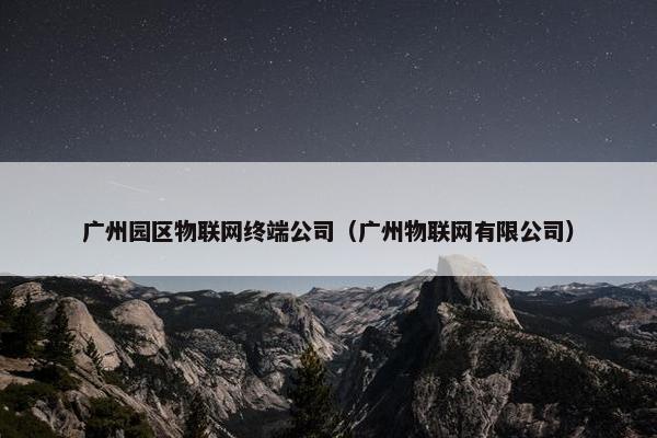 广州园区物联网终端公司（广州物联网有限公司）