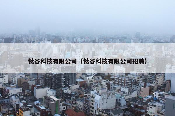 钛谷科技有限公司（钛谷科技有限公司招聘）