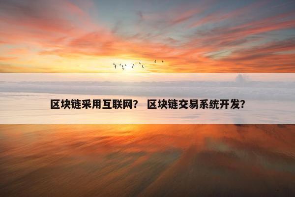 区块链采用互联网？ 区块链交易系统开发？