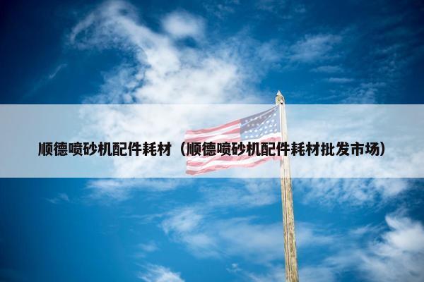 顺德喷砂机配件耗材（顺德喷砂机配件耗材批发市场）