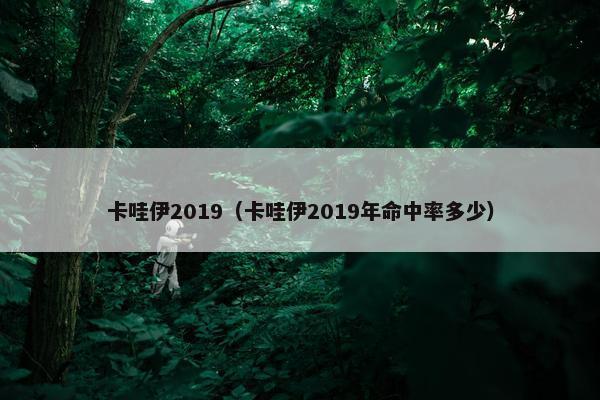卡哇伊2019（卡哇伊2019年命中率多少）