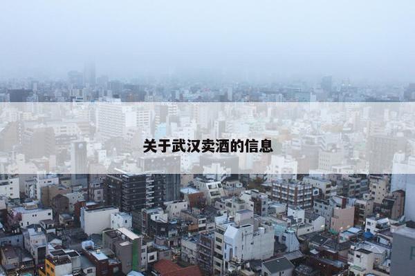 关于武汉卖酒的信息