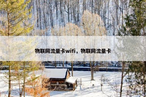 物联网流量卡wifi，物联网流量卡