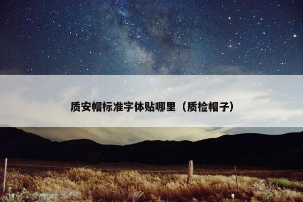 质安帽标准字体贴哪里（质检帽子）