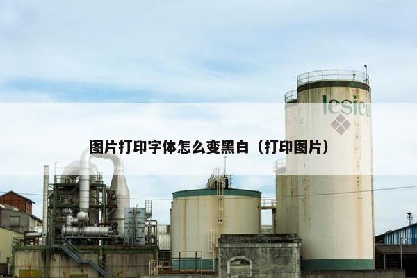 图片打印字体怎么变黑白（打印图片）