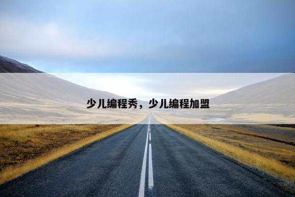 少儿编程秀，少儿编程加盟