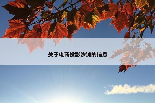 关于电商投影沙滩的信息