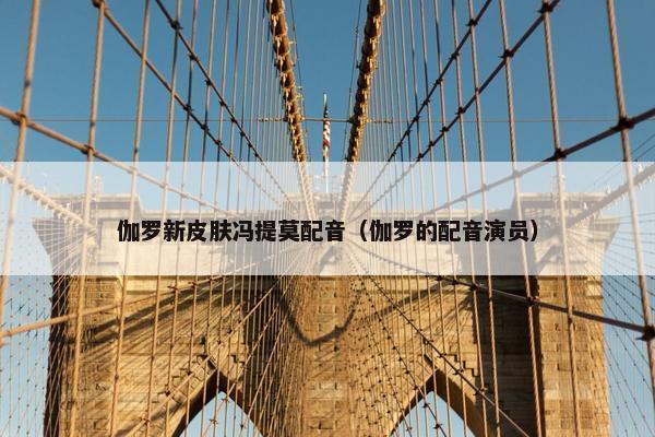 伽罗新皮肤冯提莫配音（伽罗的配音演员）