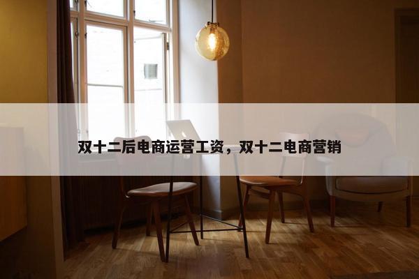 双十二后电商运营工资，双十二电商营销