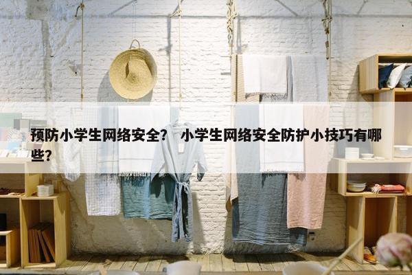 预防小学生网络安全？ 小学生网络安全防护小技巧有哪些？