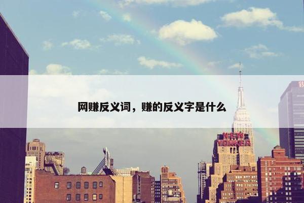 网赚反义词，赚的反义字是什么