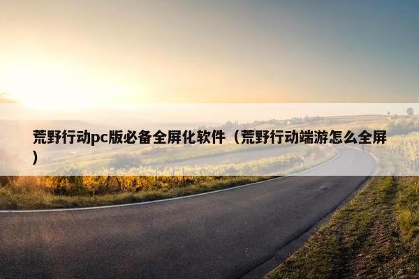荒野行动pc版必备全屏化软件（荒野行动端游怎么全屏）
