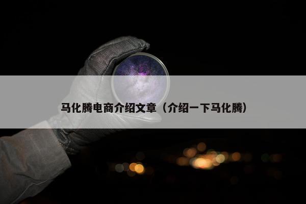 马化腾电商介绍文章（介绍一下马化腾）