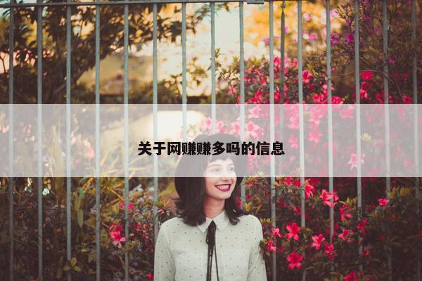 关于网赚赚多吗的信息