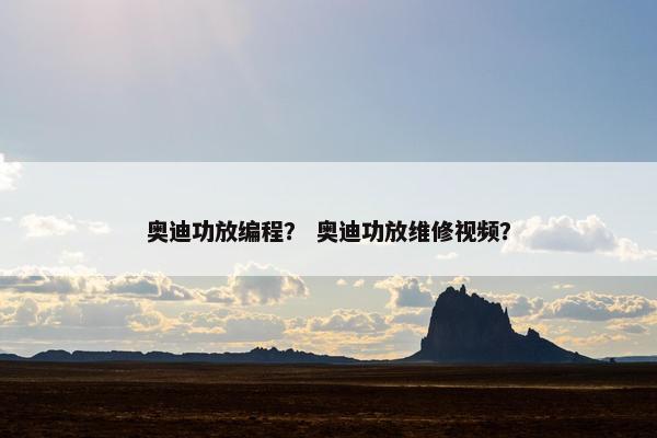 奥迪功放编程？ 奥迪功放维修视频？