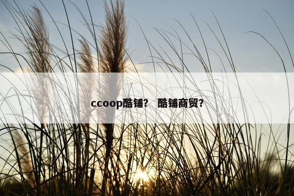 ccoop酷铺？ 酷铺商贸？