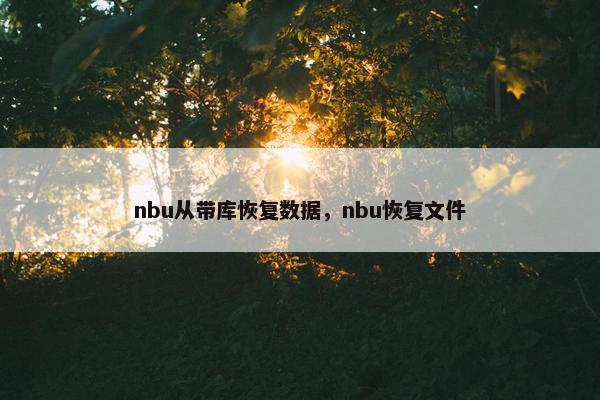 nbu从带库恢复数据，nbu恢复文件