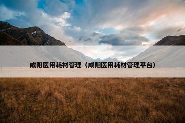 咸阳医用耗材管理（咸阳医用耗材管理平台）